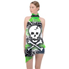 Halter Asymmetric Satin Top 