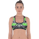 Deathrock Skull Cross Back Hipster Bikini Top 