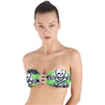 Deathrock Skull Twist Bandeau Bikini Top