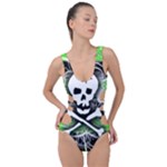 Deathrock Skull Side Cut Out Swimsuit