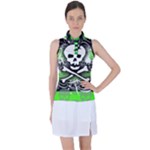 Deathrock Skull Women s Sleeveless Polo Tee