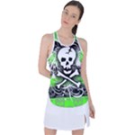 Deathrock Skull Racer Back Mesh Tank Top