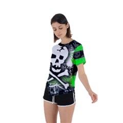 Asymmetrical Short Sleeve Sports T-Shirt 