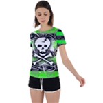 Deathrock Skull Back Circle Cutout Sports Tee