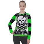 Deathrock Skull Women s Pique Long Sleeve Tee