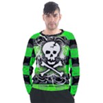 Deathrock Skull Men s Long Sleeve Raglan Tee