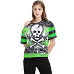 Deathrock Skull One Shoulder Cut Out Tee