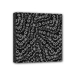 Black And White Modern Intricate Ornate Pattern Mini Canvas 4  x 4  (Stretched)