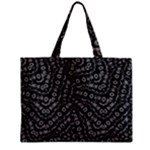 Black And White Modern Intricate Ornate Pattern Zipper Mini Tote Bag