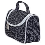 Black And White Modern Intricate Ornate Pattern Satchel Handbag