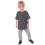 Black And White Modern Intricate Ornate Pattern Kids  Raglan Tee