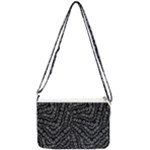 Black And White Modern Intricate Ornate Pattern Double Gusset Crossbody Bag
