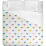 Small Multicolored Hearts Duvet Cover (King Size)