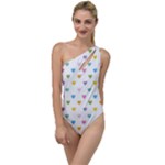 Small Multicolored Hearts To One Side Swimsuit