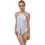 Small Multicolored Hearts Go with the Flow One Piece Swimsuit