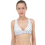 Small Multicolored Hearts Classic Banded Bikini Top