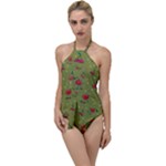 Red Cherries Athletes Go with the Flow One Piece Swimsuit