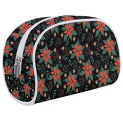 Large Christmas Poinsettias on Black Make Up Case (Medium) from ArtsNow.com