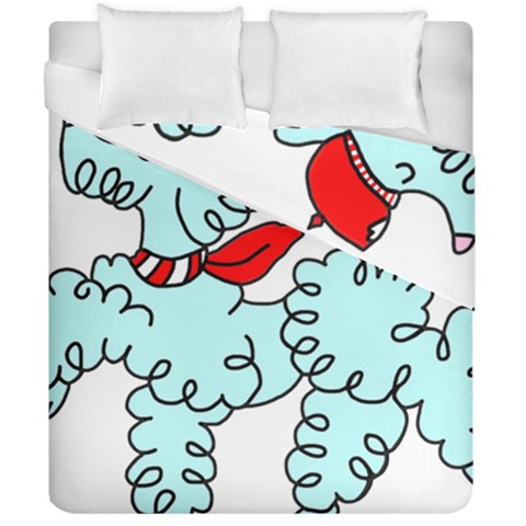 Doodle Poodle  Duvet Cover Double Side (California King Size) from ArtsNow.com