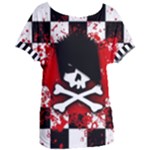 Emo Skull Women s Oversized Tee