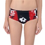 Emo Skull Mid-Waist Bikini Bottoms