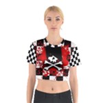 Emo Skull Cotton Crop Top