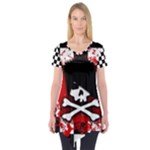 Emo Skull Short Sleeve Tunic 