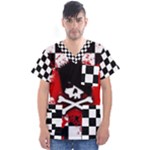 Emo Skull Men s V-Neck Scrub Top