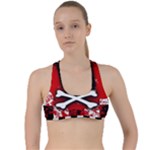 Emo Skull Criss Cross Racerback Sports Bra