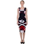 Emo Skull Sleeveless Pencil Dress