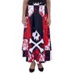 Emo Skull Flared Maxi Skirt