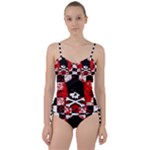 Emo Skull Sweetheart Tankini Set