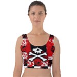 Emo Skull Velvet Crop Top