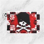 Emo Skull Canvas Cosmetic Bag (Large)