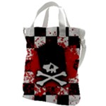 Emo Skull Canvas Messenger Bag