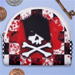 Emo Skull Horseshoe Style Canvas Pouch