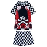 Emo Skull Kids  Swim Tee and Shorts Set