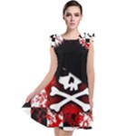 Emo Skull Tie Up Tunic Dress