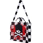 Emo Skull Square Shoulder Tote Bag