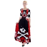 Emo Skull Half Sleeves Maxi Dress