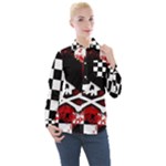 Emo Skull Women s Long Sleeve Pocket Shirt