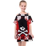 Emo Skull Kids  One Piece Chiffon Dress