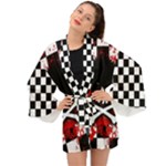 Emo Skull Long Sleeve Kimono