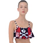 Emo Skull Frill Bikini Top