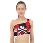 Emo Skull Spliced Up Bikini Top 