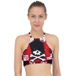 Emo Skull Racer Front Bikini Top