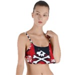 Emo Skull Layered Top Bikini Top 