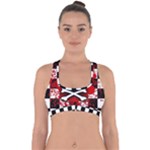 Emo Skull Cross Back Hipster Bikini Top 