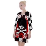 Emo Skull Open Neck Shift Dress