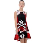 Emo Skull Frill Swing Dress